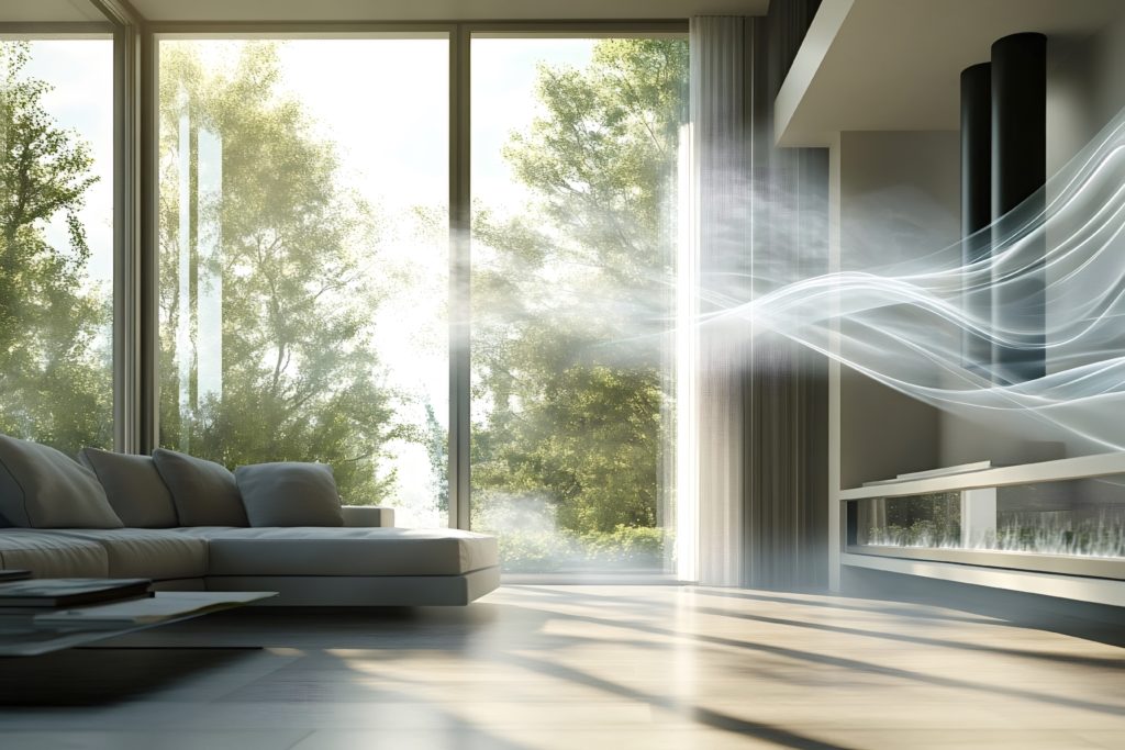 salon avec une bonne qualité de l'air