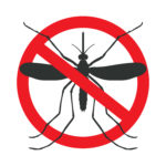 symbole avec un moustique dans un panneau interdit pour un anti moustique maison