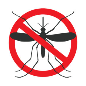 symbole avec un moustique dans un panneau interdit pour un anti moustique maison